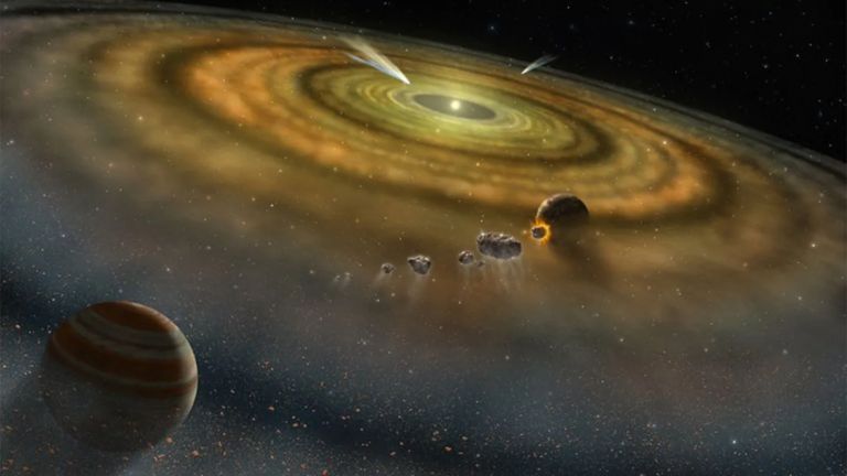 Dating the Solar System’s giant planet orbital instability using enstatite meteorites